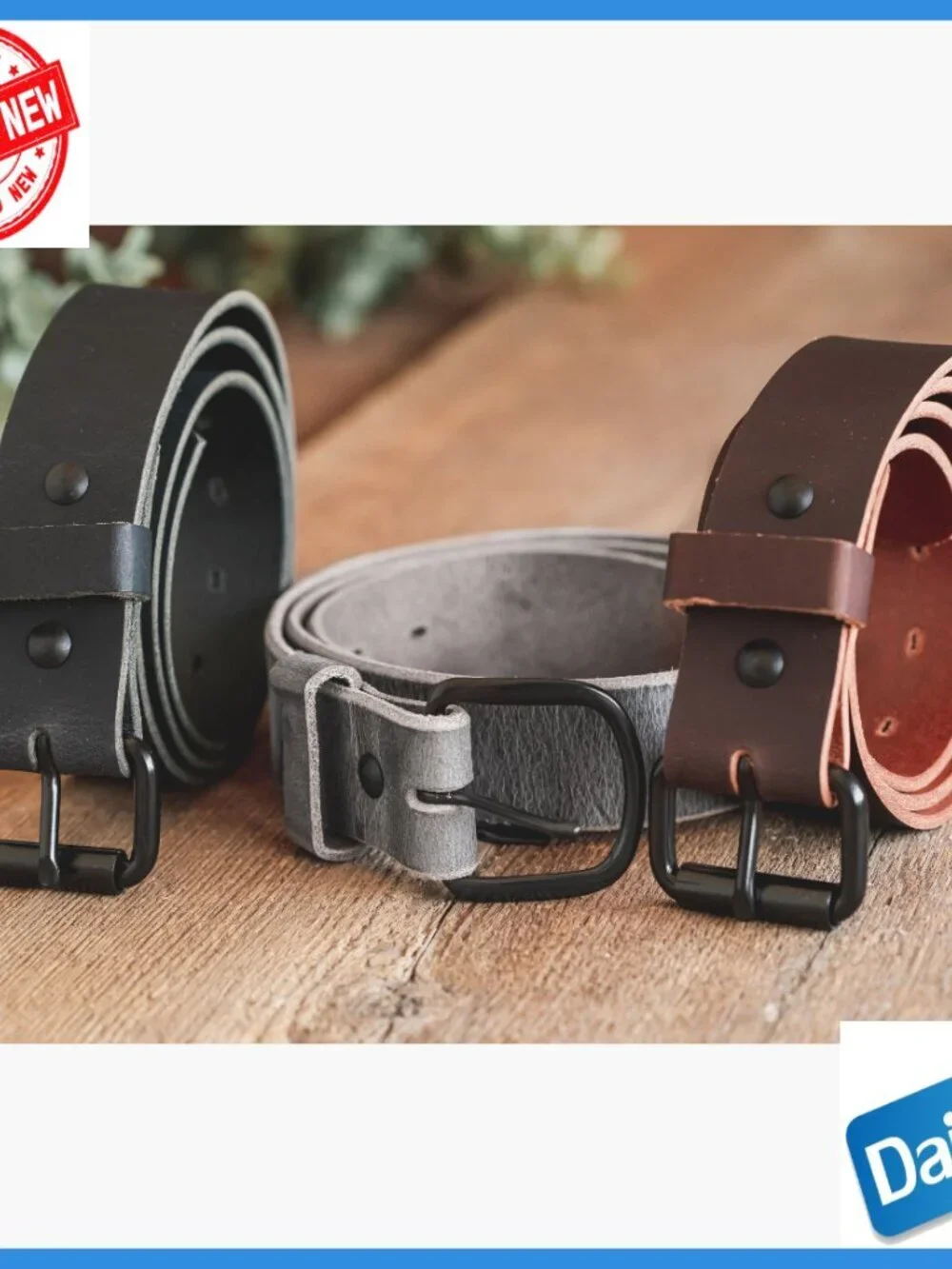 Full Grain Leather Belt Size 40 Mens Heavy Duty Everyday Wear